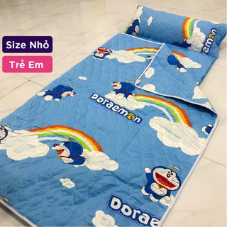 Túi Ngủ Trẻ Em Doremon Nệm Ngủ Trẻ Em Màu Xanh