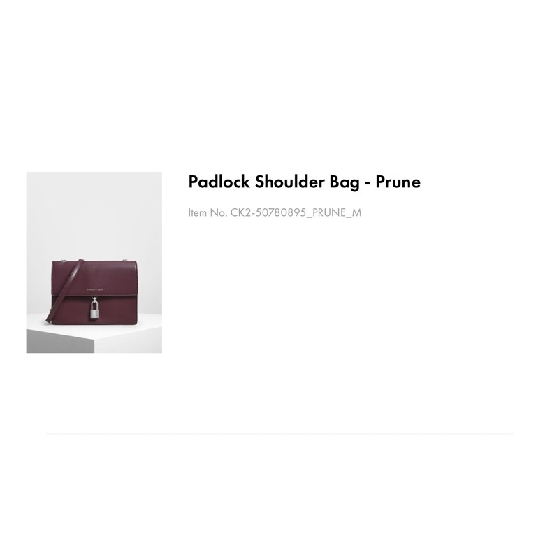 Pass Túi đeo vai có ổ khoá Charles & Keith