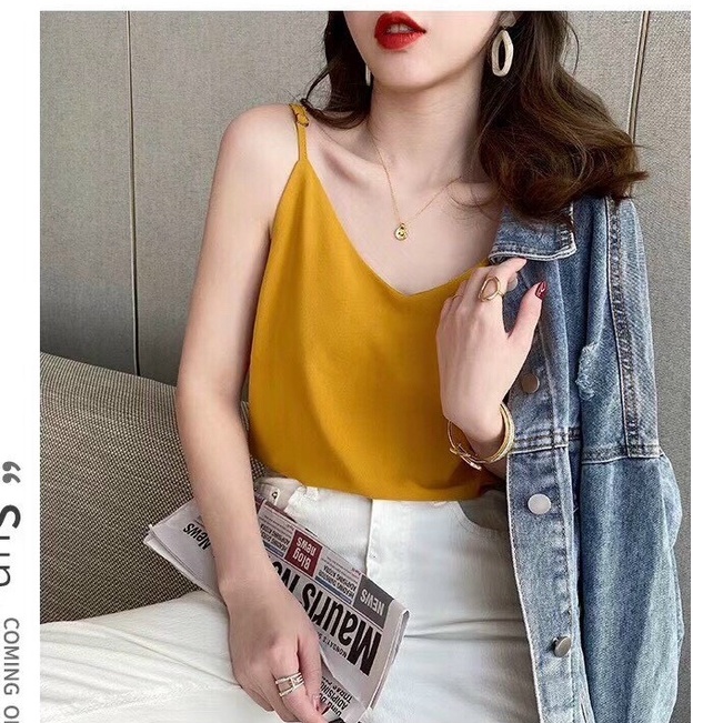 Áo 2 dây voan lụa quốc dân