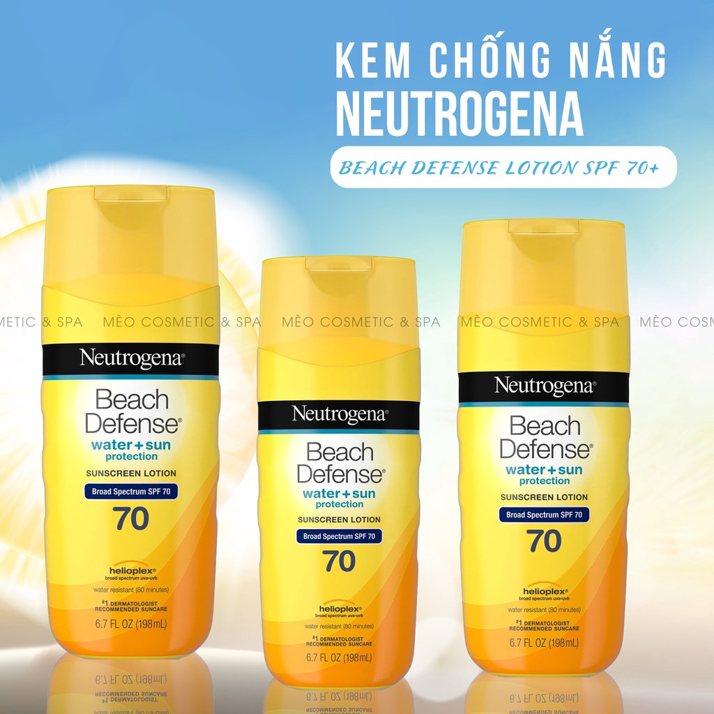 Kem chống nắng Neutrogena Beach Defense Sunscreen Lotion SPF 70