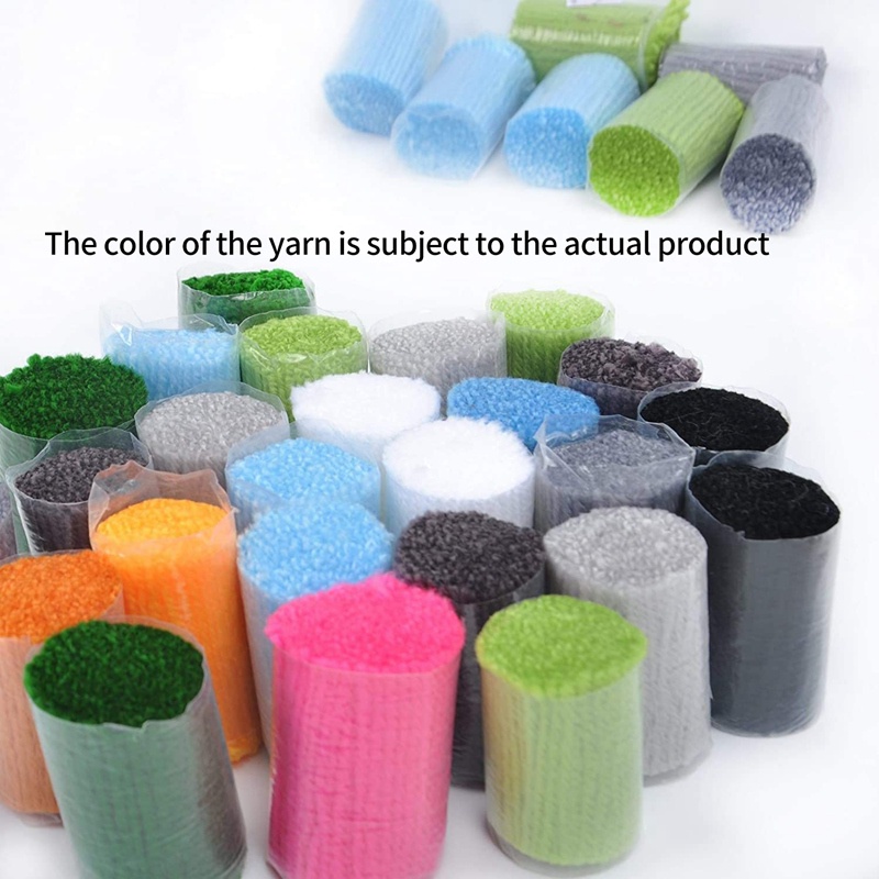 Latch Hook Rug Kits Crocheting Carpet Rug Cats Yarn Pre-Printed Canvas Cushion Mat Crochet Tapestry Sofa Decor
