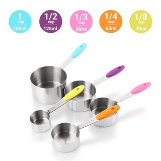 Bộ 10 cup thìa đong inox