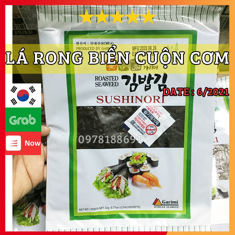 Rong biển cuộn cơm - Lá rong biển cuộn cơm 10 lá Gimbab, Kimbap ,Sushi Hàn Quốc 22g