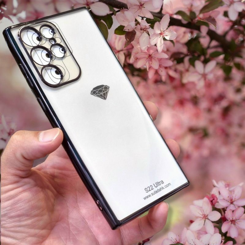 Ốp lưng sulada lưng trong viền màu Samsung S22 Ultra , S22 plus , S22 bảo vệ camera
