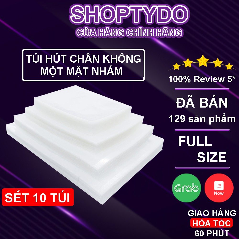 Túi hút chân không thực phẩm một mặt nhám SHOPTYDO dùng được cho tất cả các loại máy hút chân không