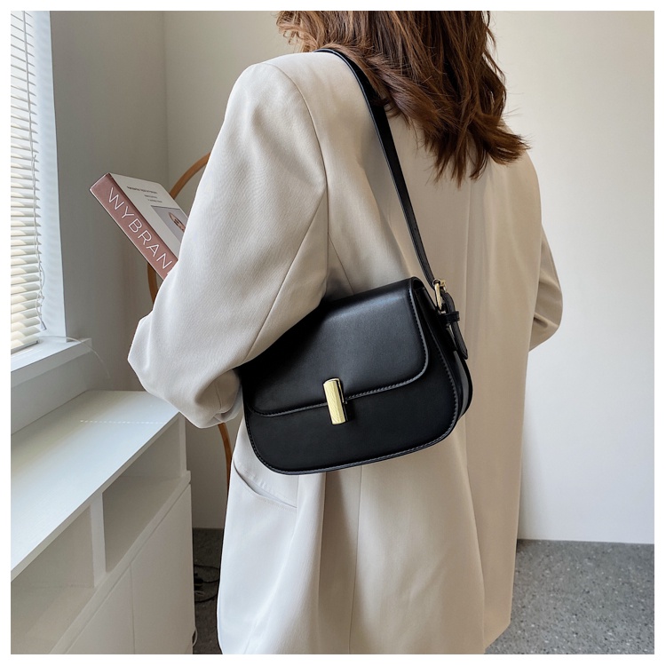 Túi xách nữ công sở khóa hình chữ nhật túi kẹp nách dây sam lonakeng shop size 20