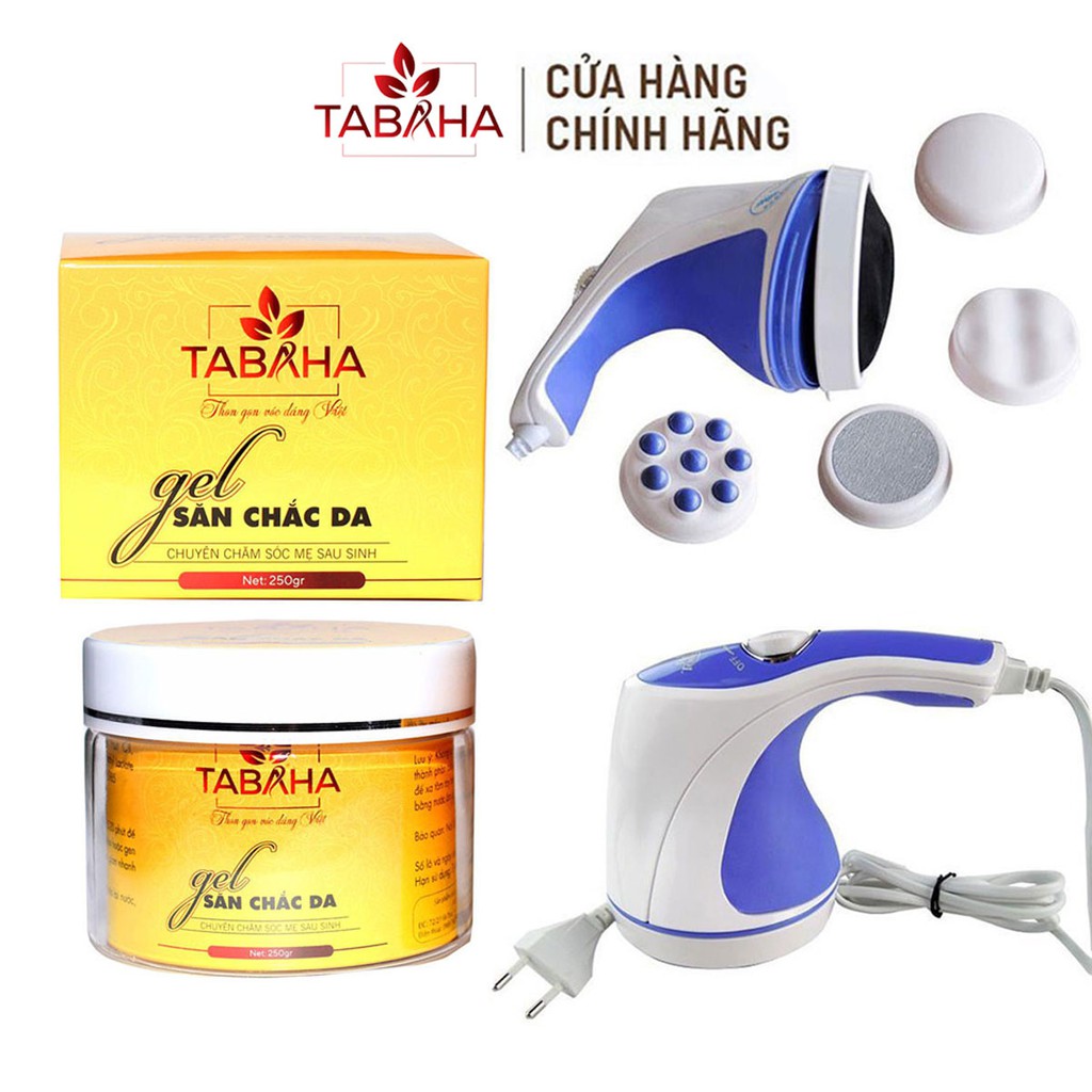 [Mã BMBAU50 giảm 7% đơn 99K] Kem Tan Mỡ TABAHA 250g Tặng Máy Massge Bụng Cầm Tay 5 Đầu