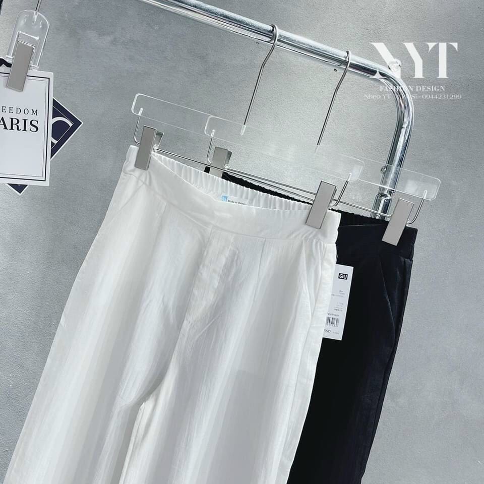 QUẦN ỐNG RỘNG ĐŨI DÀI NỮ LƯNG THUN CO GIÃN CAO CẤP MÀU TRẮNG ĐEN SIÊU CÁ TÍNH CỰC SANG THỜI THƯỢNG NITIQC