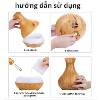 Máy khuếch tán tinh dầu bình hoa màu vàng