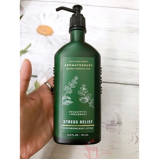 Sữa dưỡng thể thư giãn Tress Relief Eucalyptus + Spearmint - Bath & Body Works Aromatherapy - USA