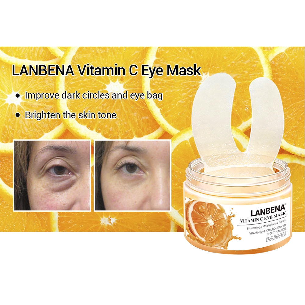 Bộ 50 miếng mặt nạ mắt LANBENA Vitamin C xóa quầng thâm làm săn chắc da 90g