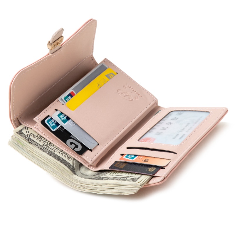 Ví Gấp Ba Thiết Kế Mới Cao Cấp Thời Trang Dành Cho Nữ Giá Đỡ