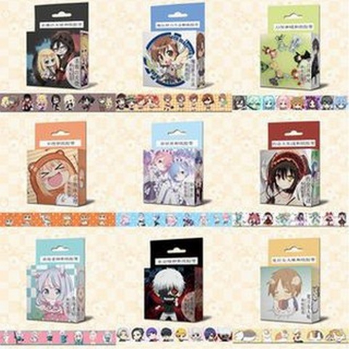 (không hộp) Băng dính anime chibi băng dính Ma đạo tổ sư identity v con tim rung động Miku One piece washi tape