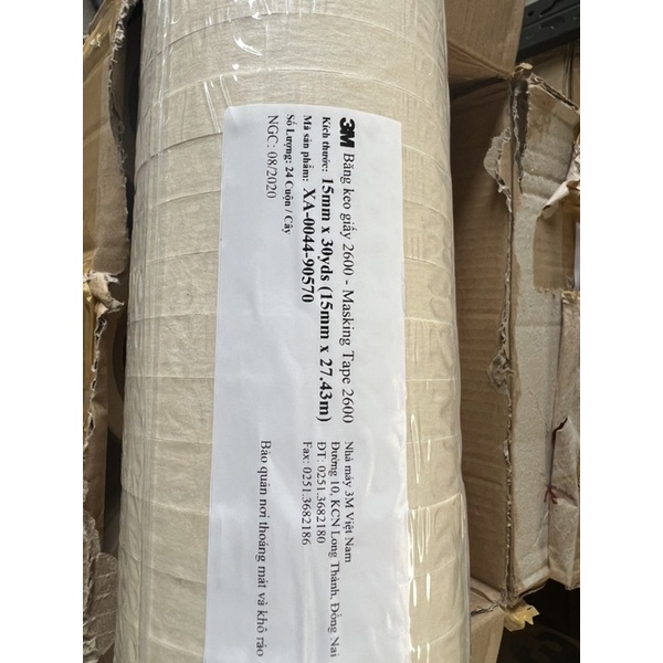 Băng keo 1 mặt 3M 2600 Masking Tape