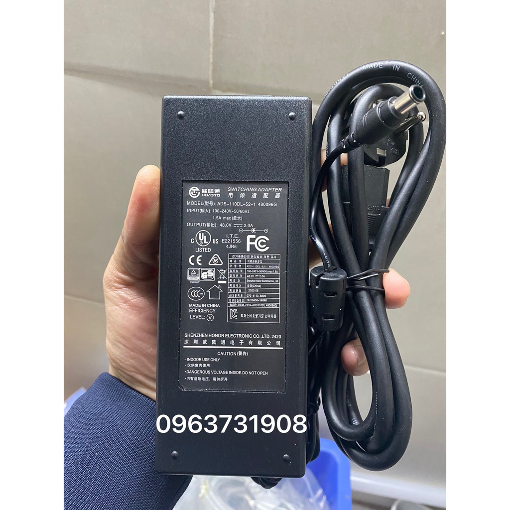 Adapter nguồn cho Switch 8 cổng PoE DAHUA PFS3110-8P-96 48V-2A