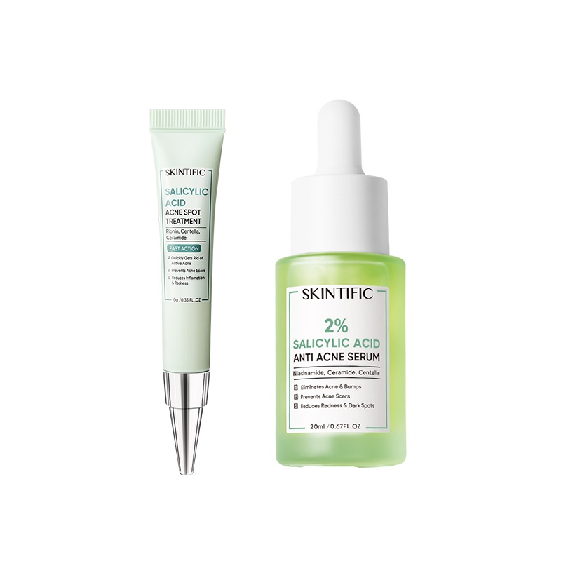 SKINTIFIC - Acne Set / Salicylic Acid Acne Spot Treatment Gel &amp; 2% Salicylic Acid Anti Acne Serum