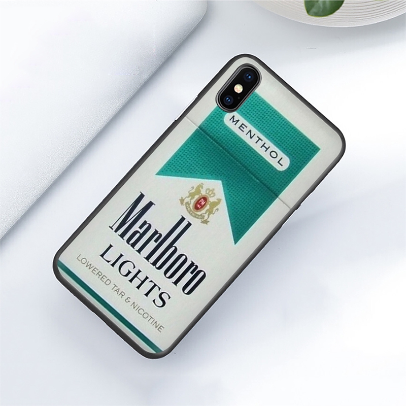Ốp điện thoại họa tiết thương hiệu thuốc lá Marlboro E99 cho Apple iPhone 11 Pro XS Max XR X 8 7 6S 6 Plus 5S 5 SE 2020