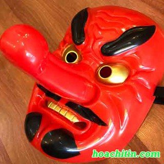 Mặt Nạ Tengu Nhật Bản Hóa Trang Halloween