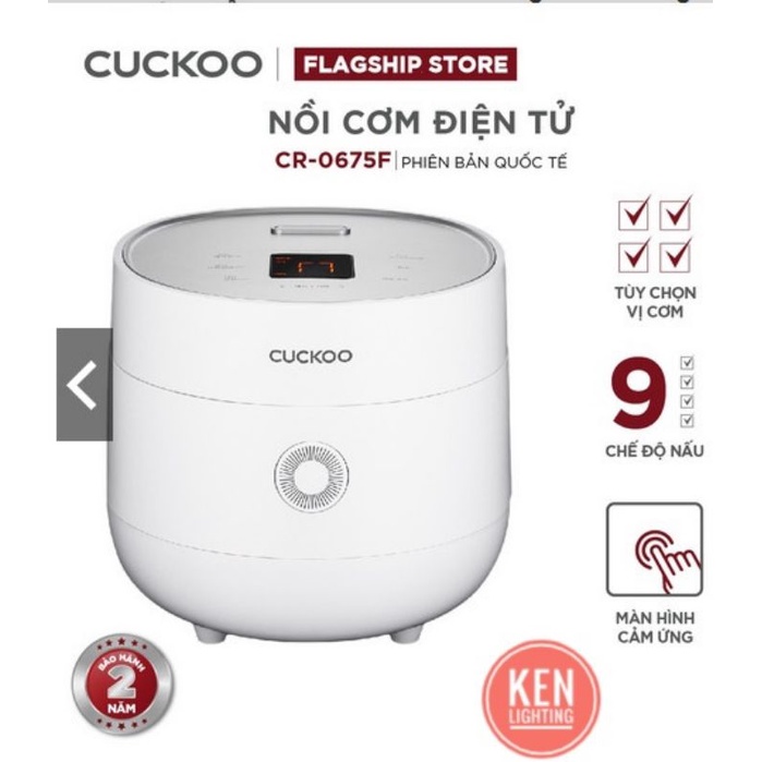 ♥️ Nồi Cơm Điện Tử Cuckoo CR 0675F 1L08 Phiên Bản Quốc Tế