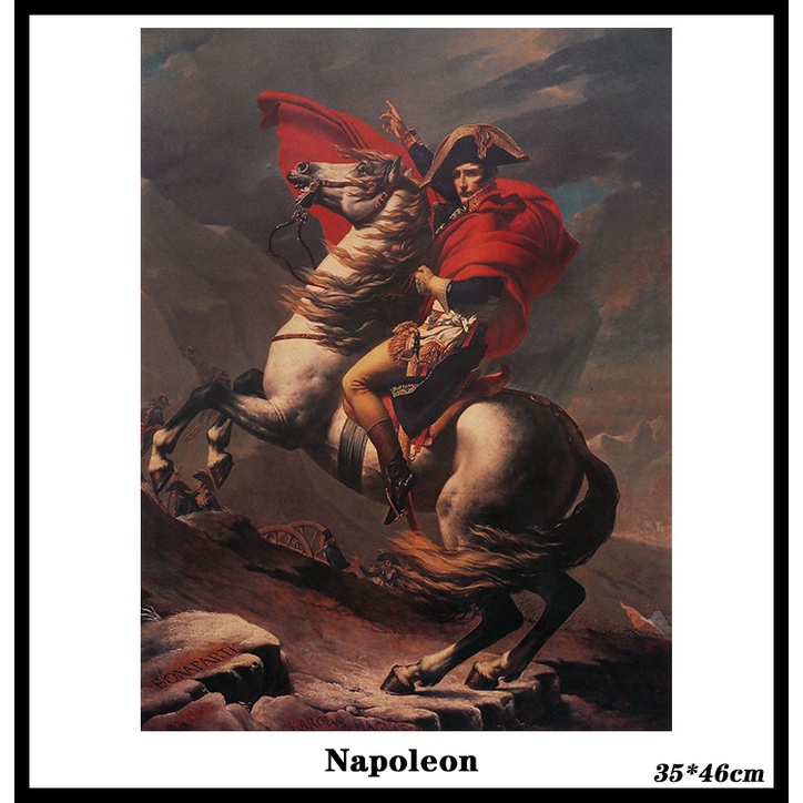 Tranh Treo Tường Họa Tiết Napoleon Và Phong Cảnh Cổ Điển Kích Thước 35x46cm
