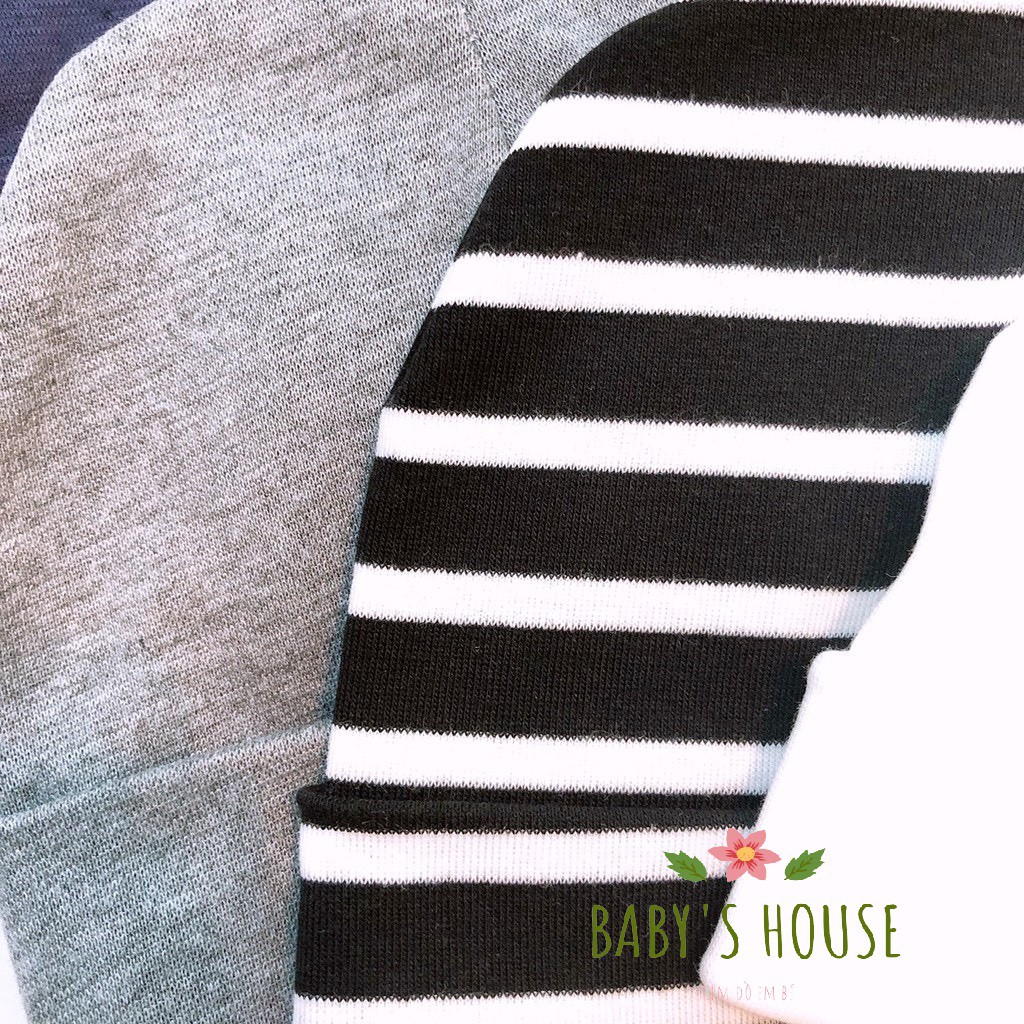 Mũ cotton dệt kim dáng trùm đầu cho bé trai/gái (3m-2y)