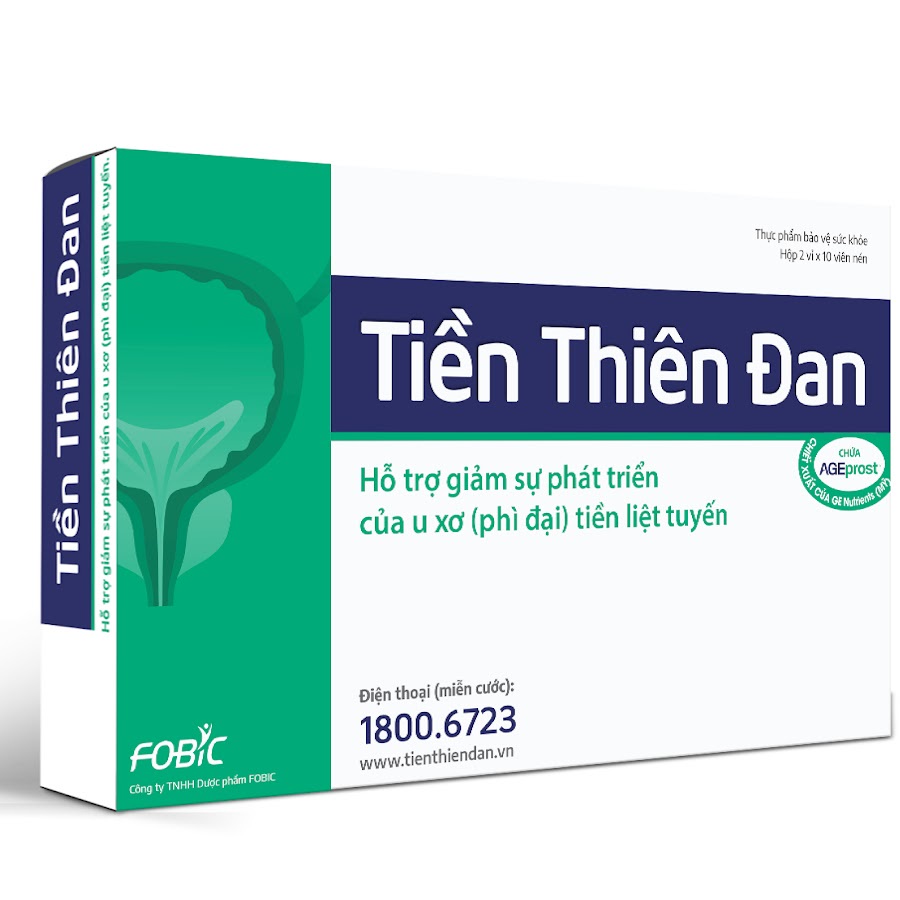 Tiền Thiên Đan - Giảm u xơ tiền liệt tuyến (Hộp 20 viên)