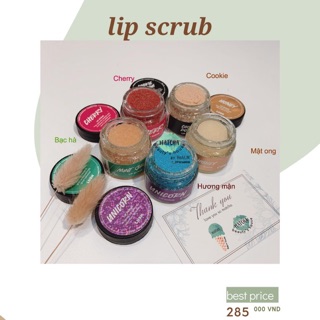 Lip scrub - Tẩy da chết môi Lush chery , mint julips , unicorn , cookie dough, honey thumbnail