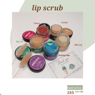 Lip scrub - Tẩy da chết môi Lush : chery , mint julips , unicorn , cookie dough, honey