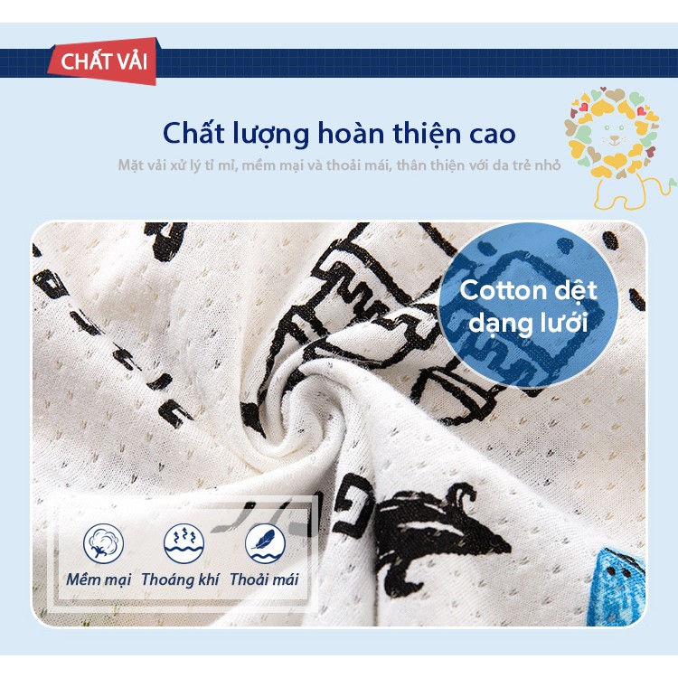 Bộ ba lỗ bé trai bộ mặc nhà trẻ em áo sát nách ba lỗ trẻ em chất cotton giấy thoáng khí áo mùa hè 2022