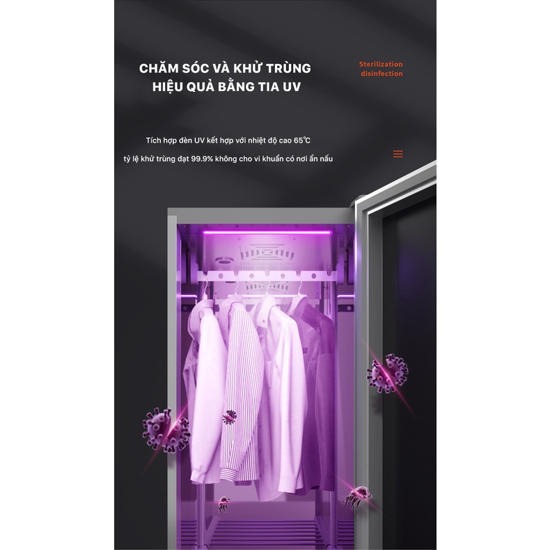 Tủ chăm sóc áo quần thông minh Kumion AIR K6500 White - Chính Hãng - Miễn Phí Giao Hàng