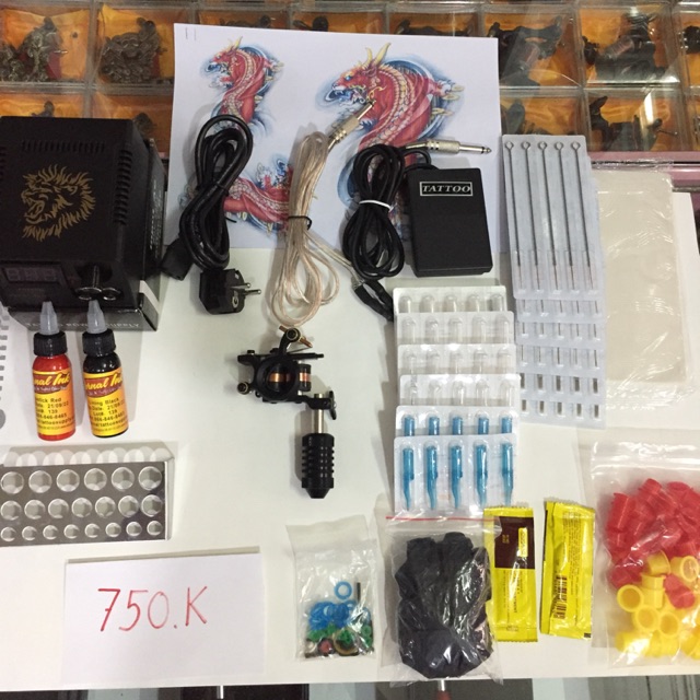 Bộ kit 1 máy xăm mẫu 05 ( hàng có sẵn)