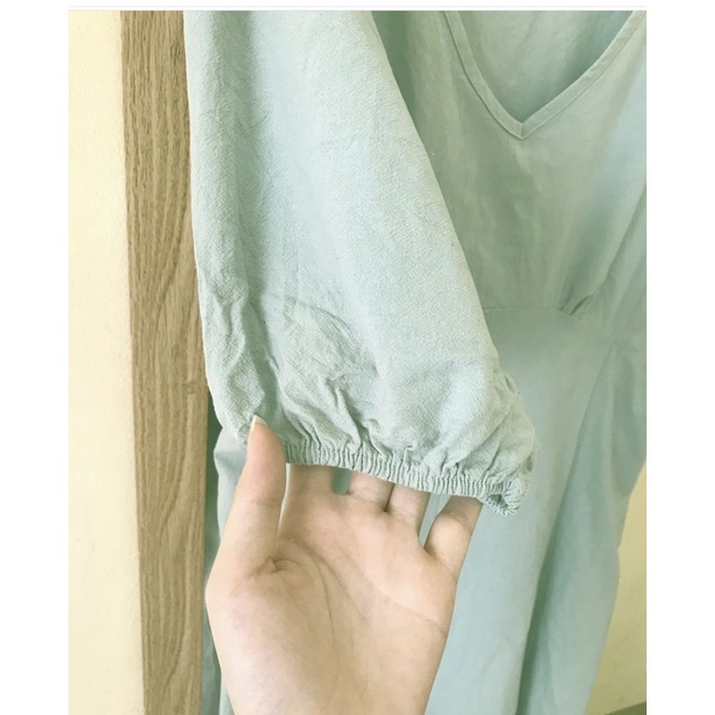 thanh lý váy xuông, đầm rộng màu xanh pastel, thoải mái, nhẹ nhàng dạo phố