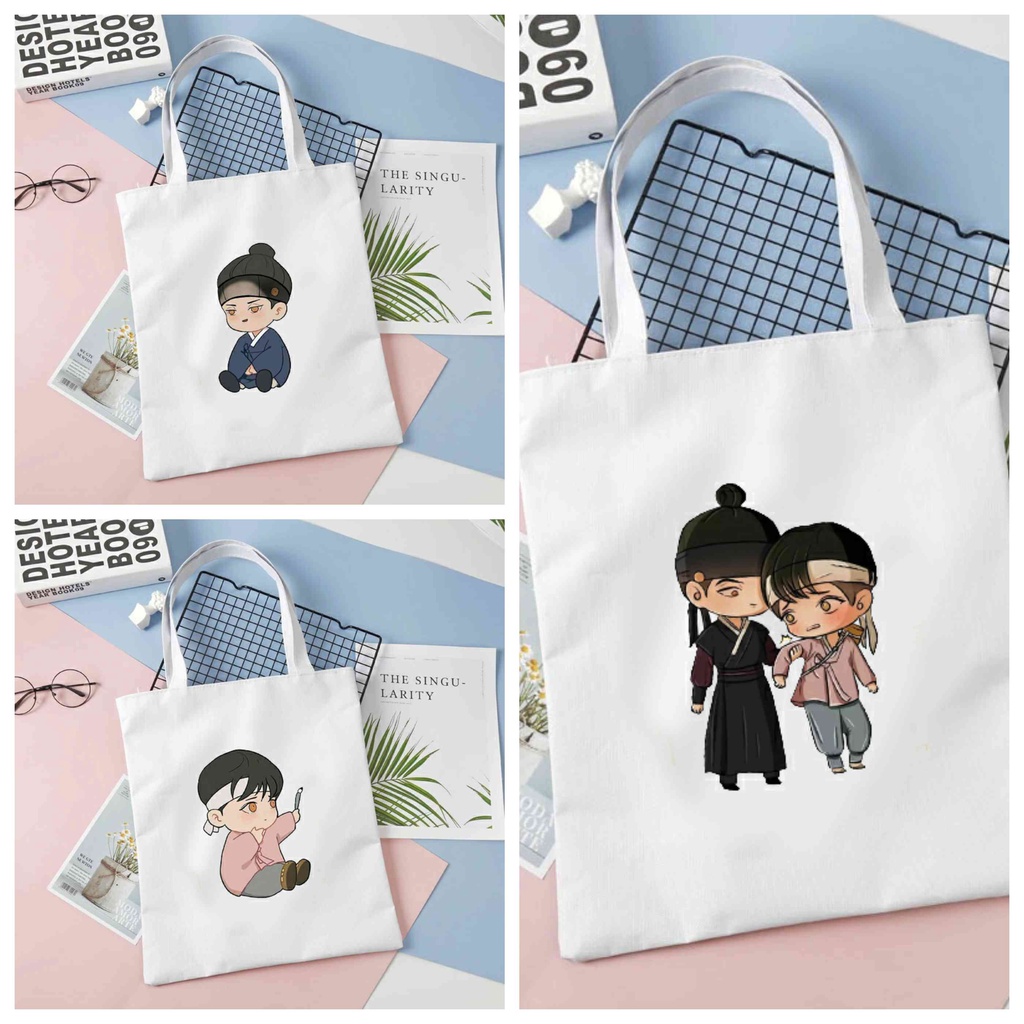 Túi tote vải trắng in hình Dạ ký boylove anime chibi