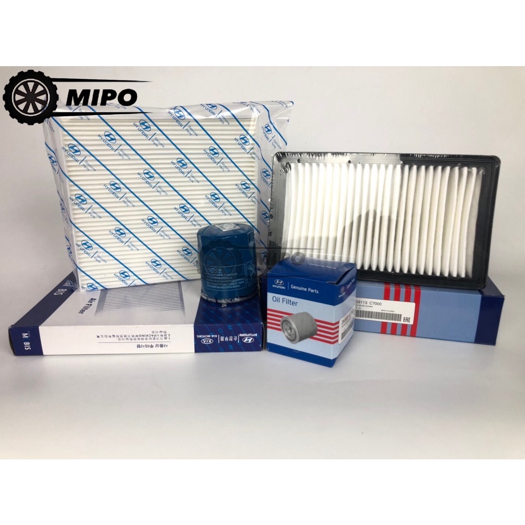 [Combo Accent] Lọc: gió động cơ - điều hòa (máy lạnh) - nhớt(dầu) xe Hyundai Accent (2018~)