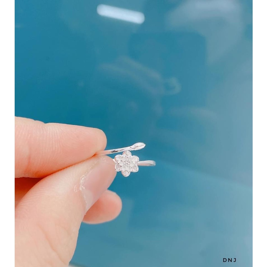 Nhẫn nữ bạc ta, nhẫn hoa sen dạng hở đeo mọi ngón tay - Kho sỉ bạc Nhất Linh