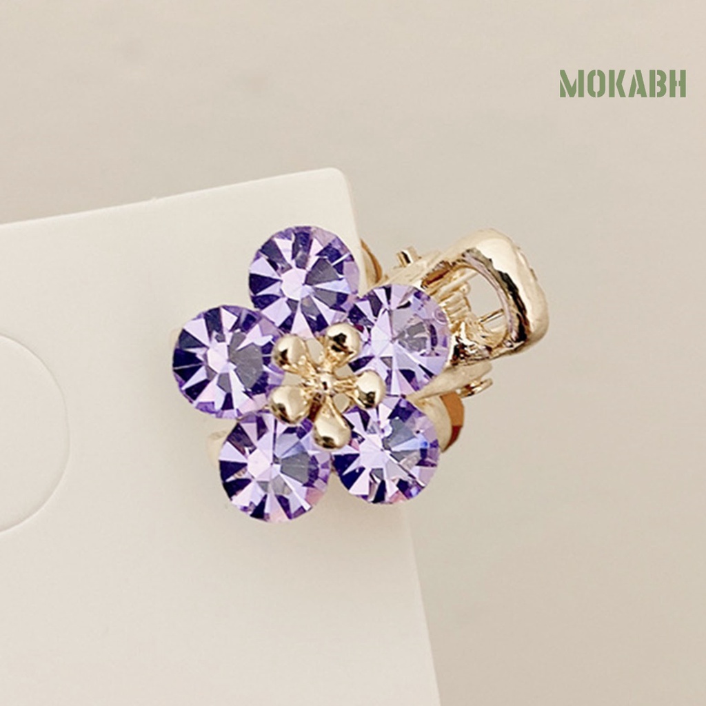 [Headpieces] Kẹp Tóc Mái Chéo Hình Hoa Đính Đá Lấp Lánh Đơn Giản Dành Cho Trẻ Em