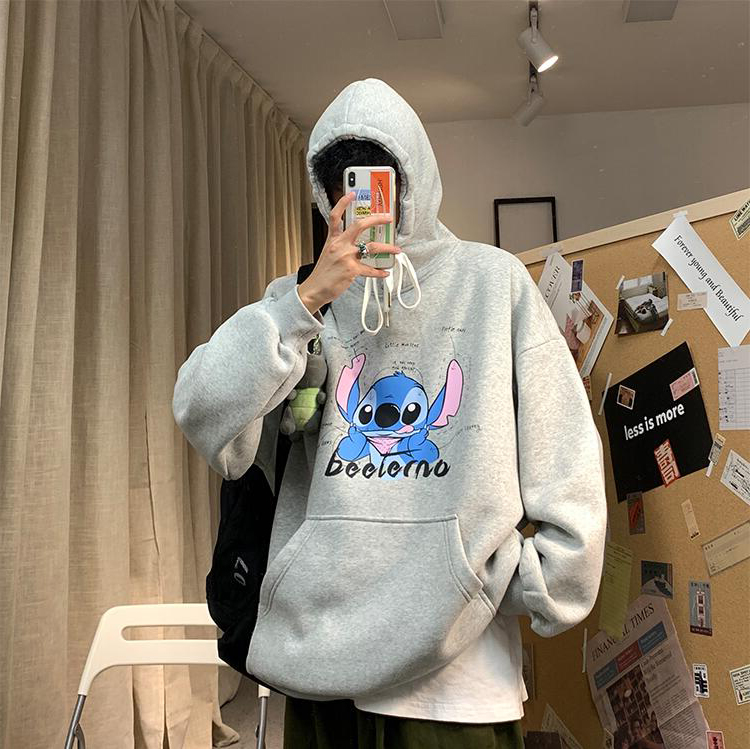 Áo Hoodie Dáng Rộng In Họa Tiết Hoạt Hình Thời Trang Cho Cặp Đôi | BigBuy360 - bigbuy360.vn