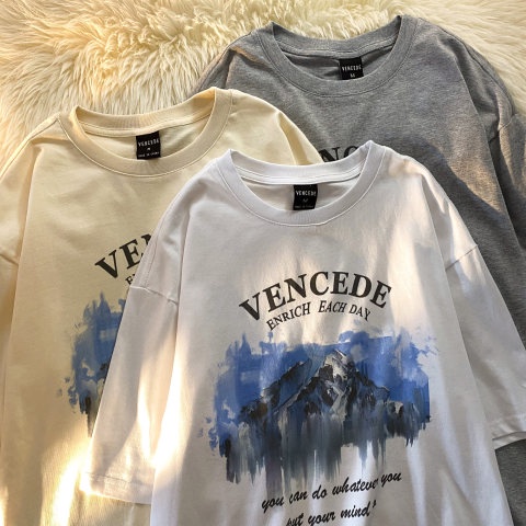 Áo Thun Tay Ngắn Dáng Rộng In Hoạt Hình Gấu Kiểu Hàn Quốc Thời Trang Mùa Hè Cho Nữ