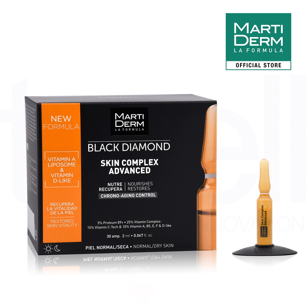 Ampoule Chống Oxy Hoá, Trẻ Hóa & Làm Sáng Da MartiDerm Black Diamond Skin Complex Advanced (10 x 2ml)