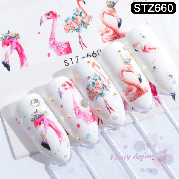 Set 3 tấm ticker dán trang trí móng tay