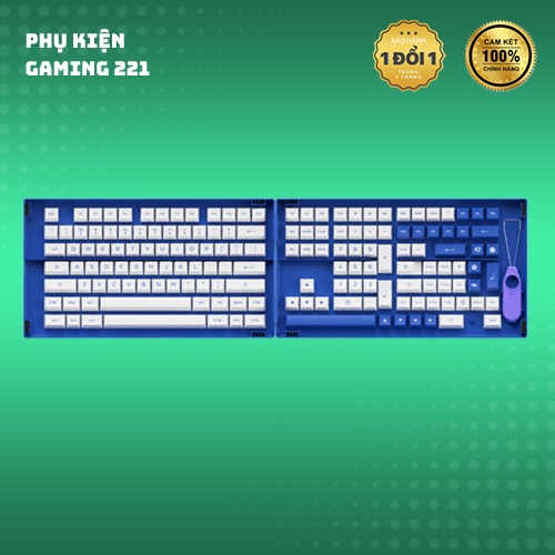 Nút Bàn Phím Cơ - AKKO Keycap set – Blue on White (PBT Double-Shot/ASA profile/197 nút)