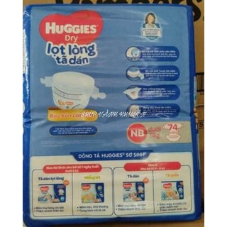 Tã dán sơ sinh Huggies size NB74 miếng .