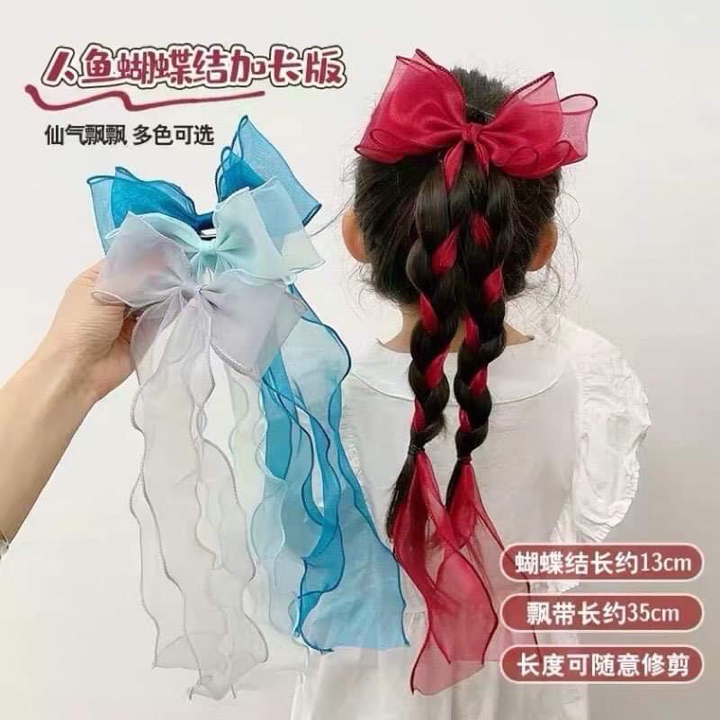 Kẹp nơ voan cho bé gái