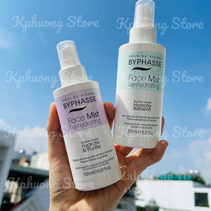 [ 05/2023]Xịt khoáng dưỡng da face mist Byphasse 150ml ( Tây Ban Nha)