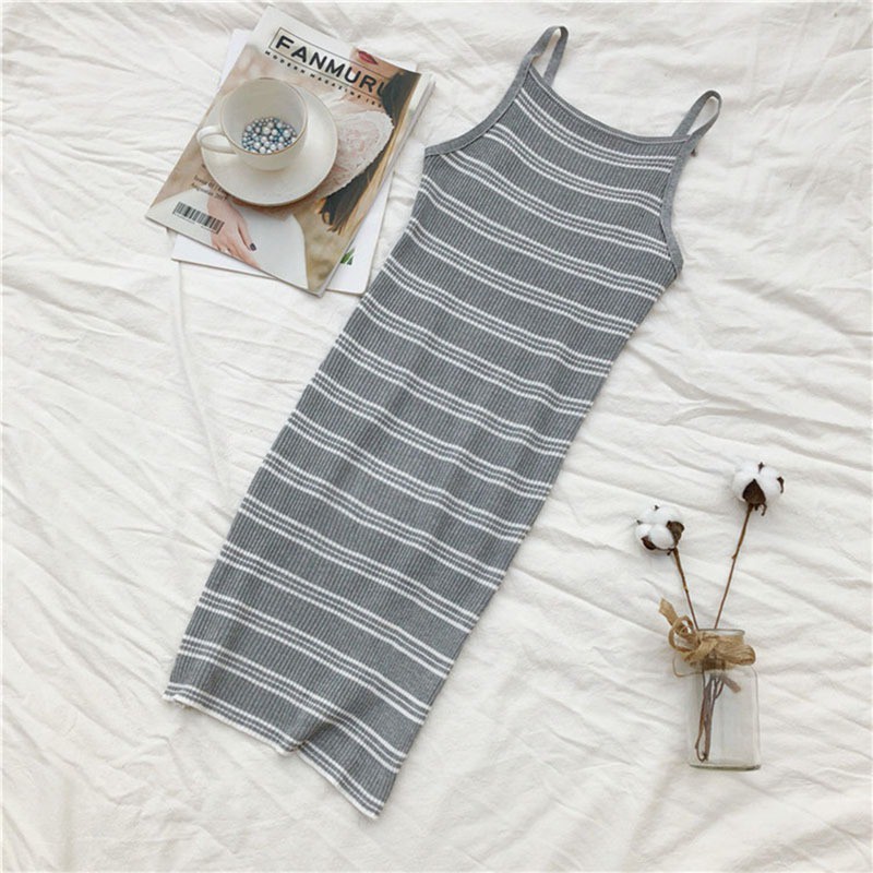 [Baywellfashion]Đầm dệt kim thiết kế ôm sát tôn dáng quyến rũ váy 2 dây váy nữ | BigBuy360 - bigbuy360.vn