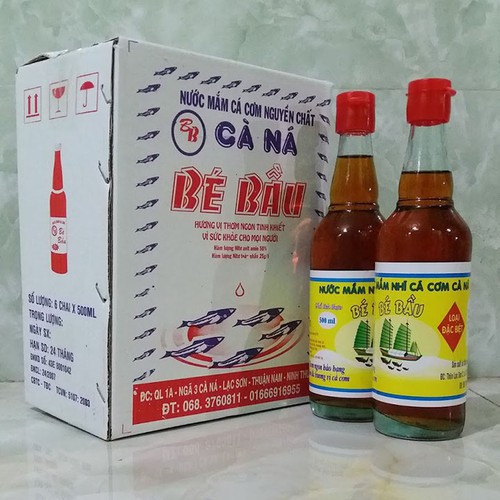 [ Bảo đảm ngon ] Nước mắm Bé Bầu loại thơm ngon 500ml (thùng 6 chai).