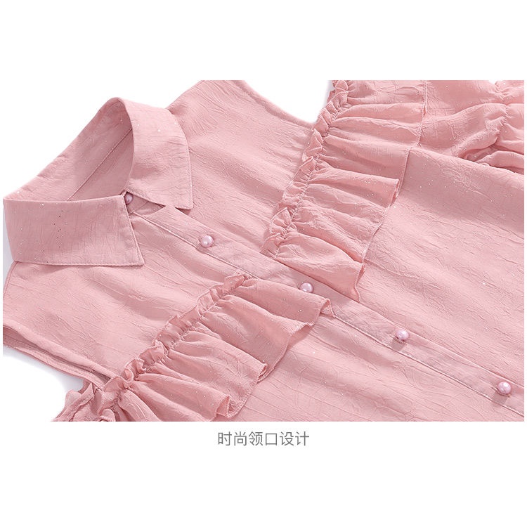 Áo Sơ Mi Voan Ngắn Tay Thời Trang Mùa Hè Phương Tây Dành Cho Nữ