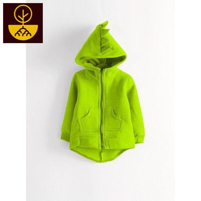 Áo khoác cho bé trai, bé gái, áo có nón giữ ấm chất da cá dáng khủng long. Mi Mi shop
