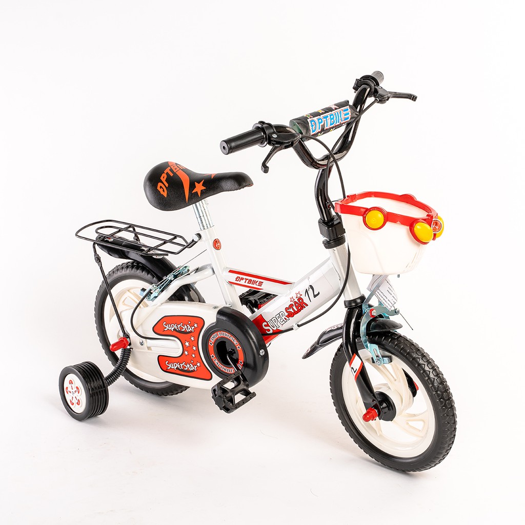 Xe đạp trẻ em 2 bánh Siêu sao - Nhựa Đại Phát Tài- 12 inches- Khung sắt, Vành nhựa, Bánh đúc, Yên mềm. cho trẻ 2-4 tuổi