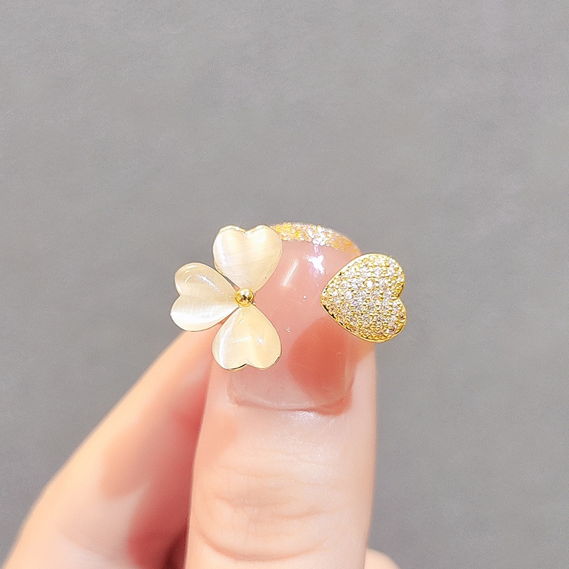 Nhẫn Opal Hình Hoa Thanh Lịch Có Thể Điều Chỉnh Kích Cỡ Thời Trang Cho Nữ